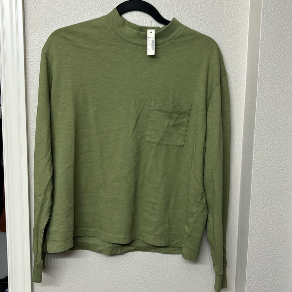 Madewell long sleeve cotton mock neck size small